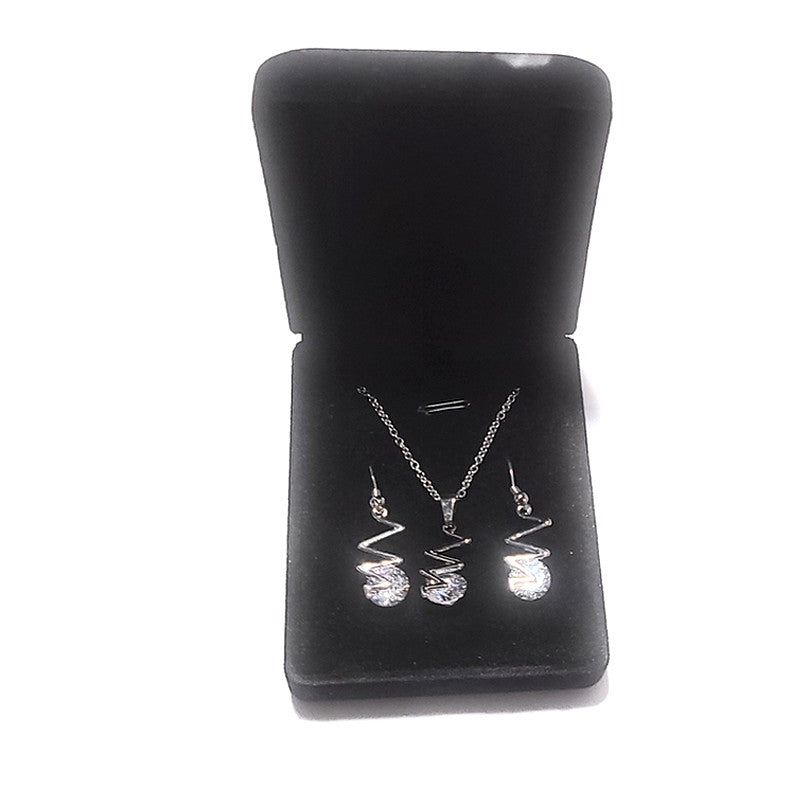 Gift box for women - Zig zag necklace &amp; earrings set