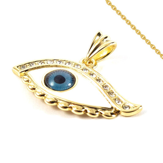Oriental eye chain and pendant necklace