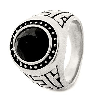 Ring in 316 Steel - Silver color - Chiseled Knight