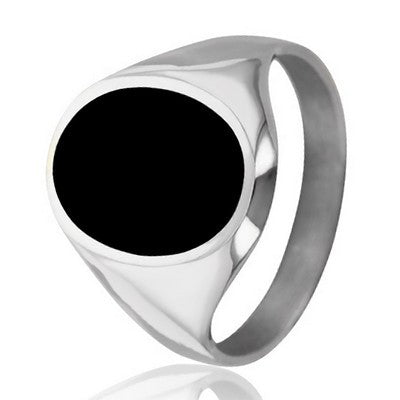 316 Steel Ring - Fine Chevaliere - Silver color