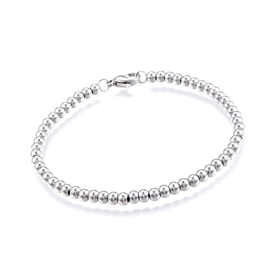 Stainless steel bracelet with 4 mm ball chain