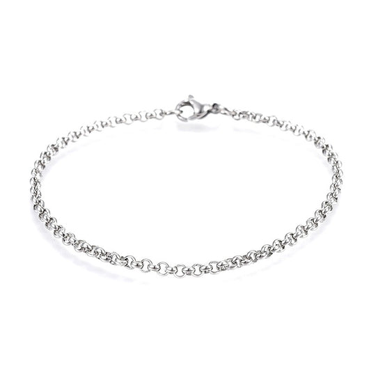 Stainless steel rolo chain bracelet