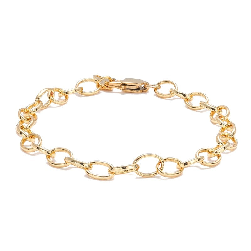 Flexible Gold Diamond CZ Cable Chain Bracelet