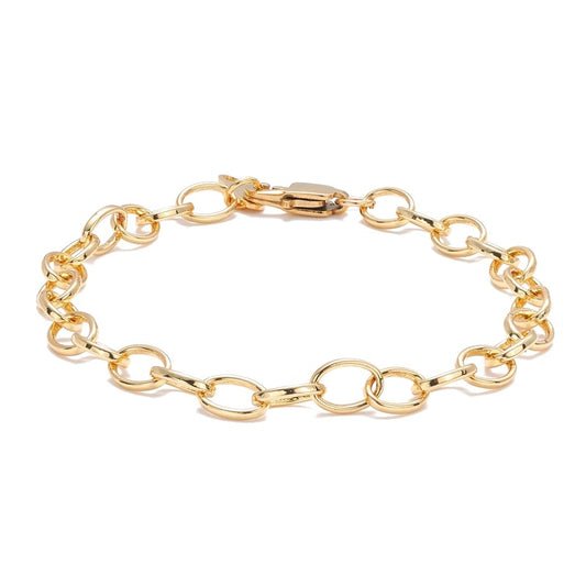 Flexible Gold Diamond CZ Cable Chain Bracelet