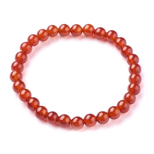Bracelet for men or women - natural carnelian stones
