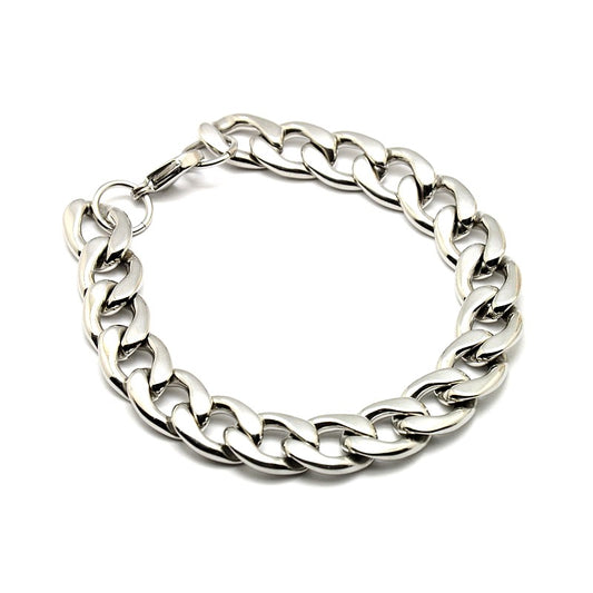 12 mm curb chain stainless steel bracelet