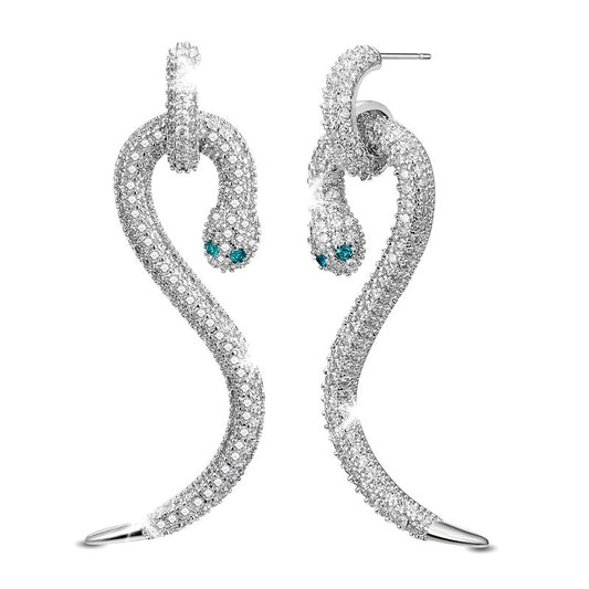 925 silver snake earrings