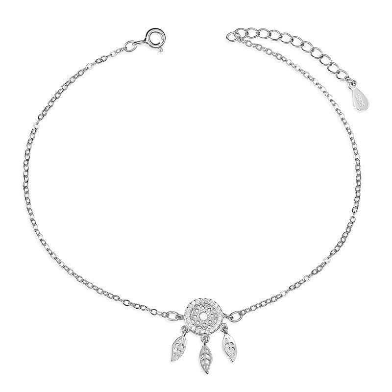 925 silver anklet for dream catchers