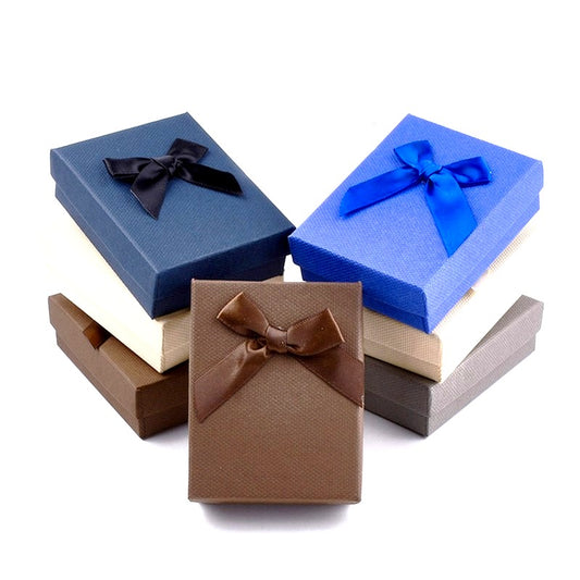 12 gift boxes for jewelry or necklace mixed colors