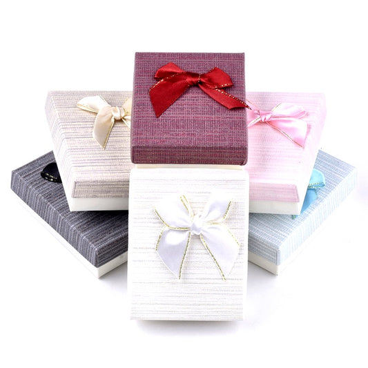 12 gift boxes for jewelry or necklace mixed colors