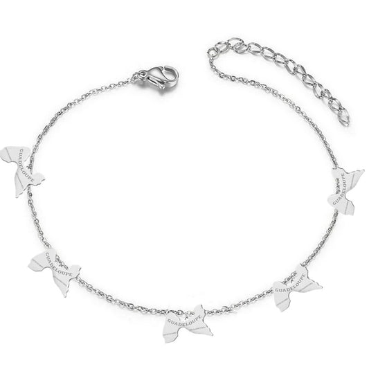 Guadeloupe stainless steel anklet
