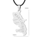 Pendentif Carte De La Martinique En Argent 925 - Bijou Poinçonné, Dimensions 2,5 X 1,4 Cm - 6