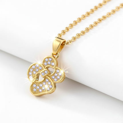 Collier pour femme doré chaîne ornée d'un pendentif étincelant Colliers plaqué or Bijouxmode