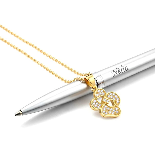 Collier pour femme doré chaîne ornée d'un pendentif étincelant Colliers plaqué or Bijouxmode