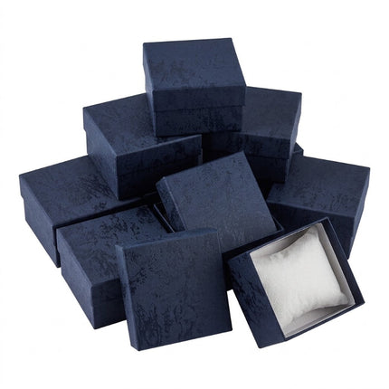 10 écrins pour bracelet ou montre finition bleu 8*8*5 cm