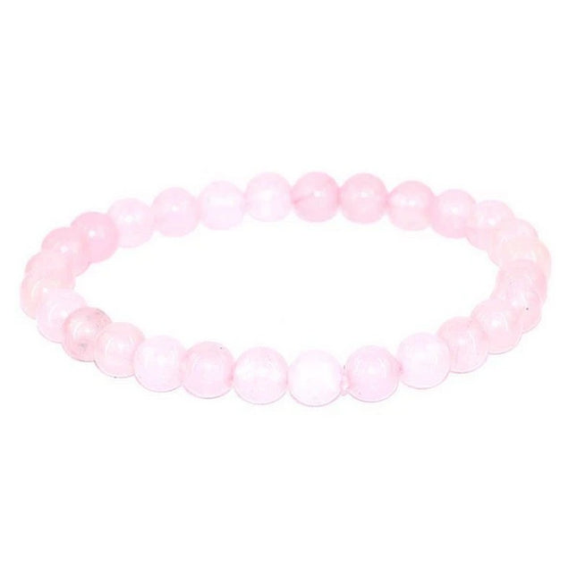 Bracelet pour Homme ou Femme - Pierre naturelle 10 mm - Quartz rose