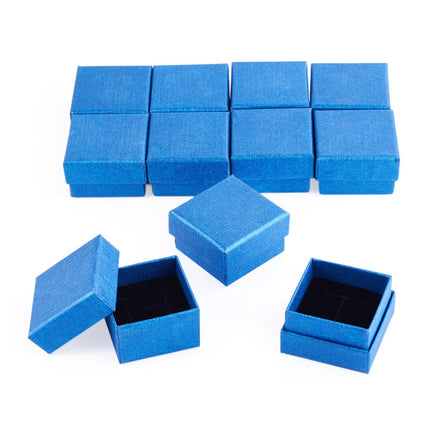 12 blue ring boxes 5*5*3 cm