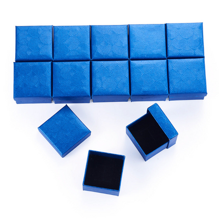 12 estuches para anillos azules 5*5*3 cm