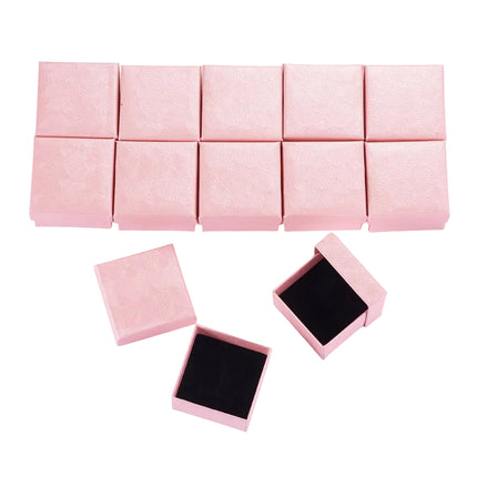 12 pink ring boxes 5*5*3 cm