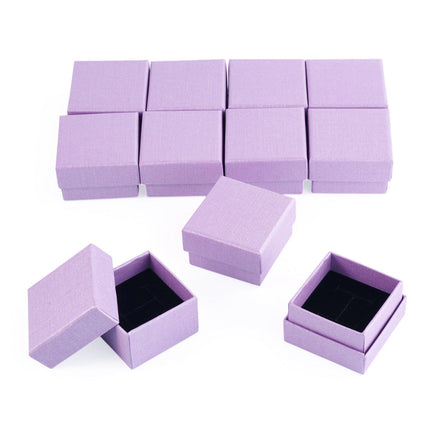 12 violet ring boxes 5*5*3 cm