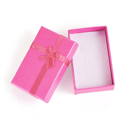 12 écrins pour parure collier bague boucles d'oreilles finition fushia 8*5*2.5 cm