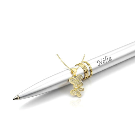 Collier pour femme chaîne ornée d'un joli pendentif serti de zirconiums Colliers plaqué or Bijouxmode