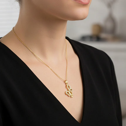 Collier pour femme chaîne ornée d'un joli pendentif nœud serti de zirconiums Colliers plaqué or Bijouxmode