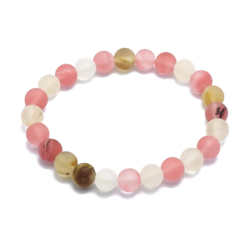 Women's bracelet - frosted glass beads