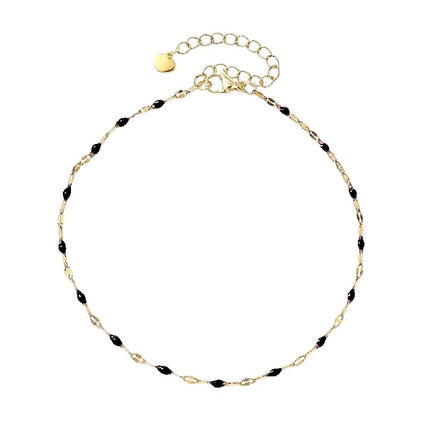 Chaîne de cheville en acier inoxydable couleur noir Bijouxmode