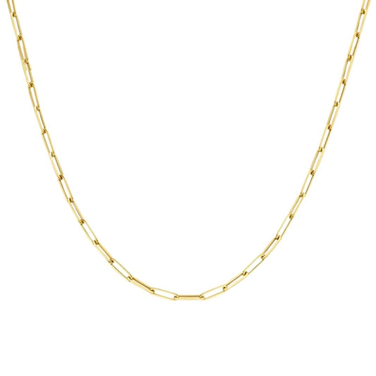 Chaîne collier acier inoxydable or chaîne fine trombone 45 cm