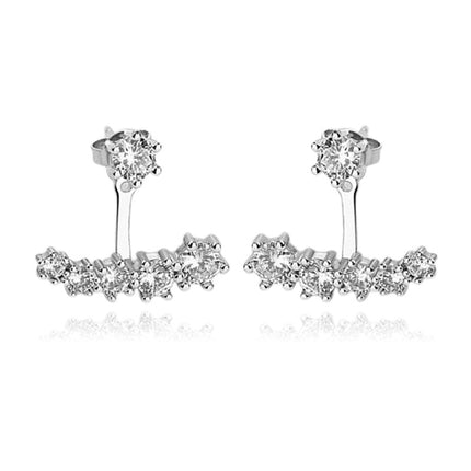 Boucles d'oreilles argent 925 lignée de strass Livia Cotemode