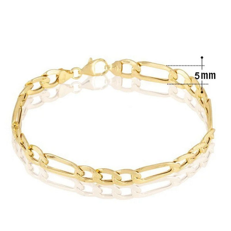 Bracelet pour femme - Maille figaro - 5 mm