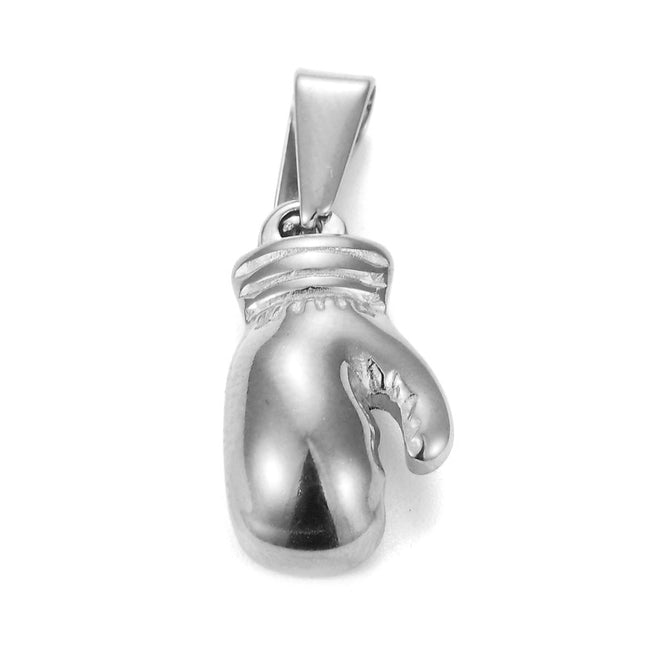 316 Stainless Steel Gothic Rock or Biker Pendant - Boxing Glove