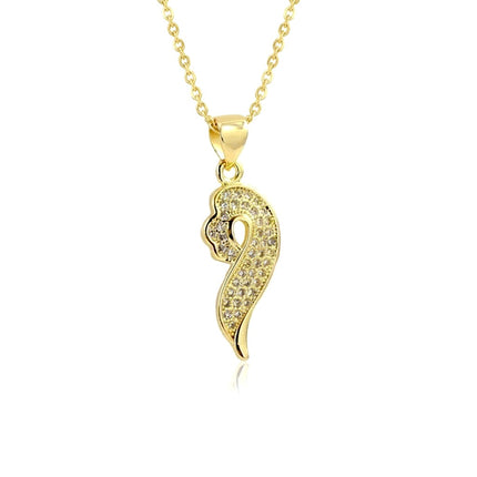 Collier pour femme chaîne ornée de son pendentif original serti de zirconiums Colliers plaqué or Bijouxmode