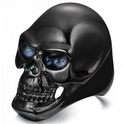 316 Steel Ring - Black color - Skull