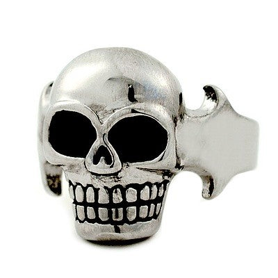 316 Steel Ring - Silver color - Small skull