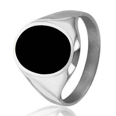 Bague en Acier 316 - Chevaliere fine - Couleur argenté