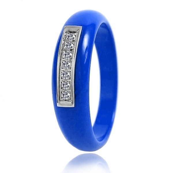 Bague best sale ceramique bleue