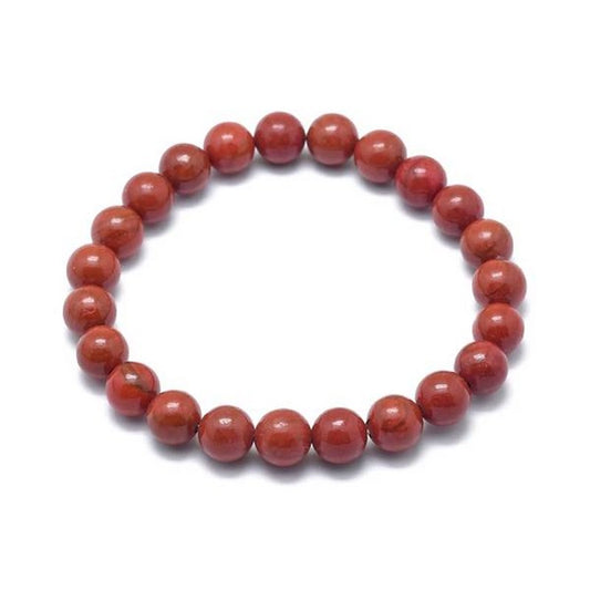 Bracelet pour homme ou femme - pierre naturelle - Jaspe rouge