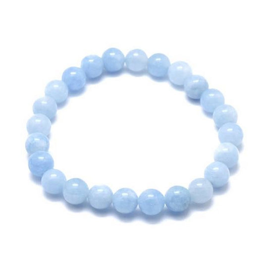 Bracelet for men or women - natural stone 10 mm - Aquamarine