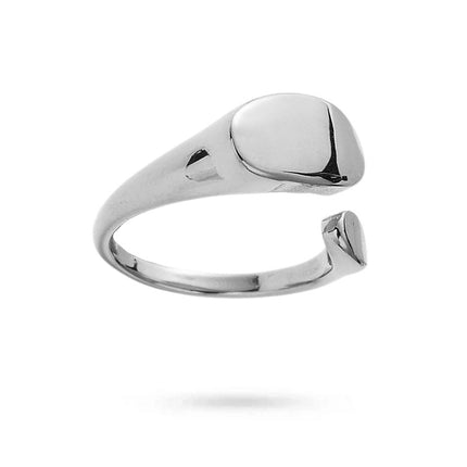 Bague acier inoxydable argentée ouverte Bijouxmode