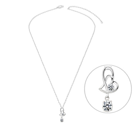 Collier argent 925 cœur oxyde blanc Cotemode