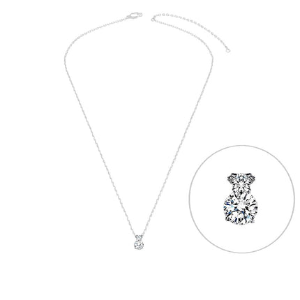 Collier argent 925 double oxyde de zirconium sertis Cotemode