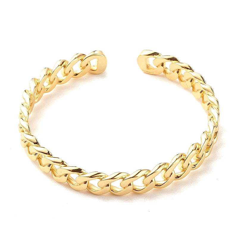 Bracelet pour femme - manchette maille gourmette