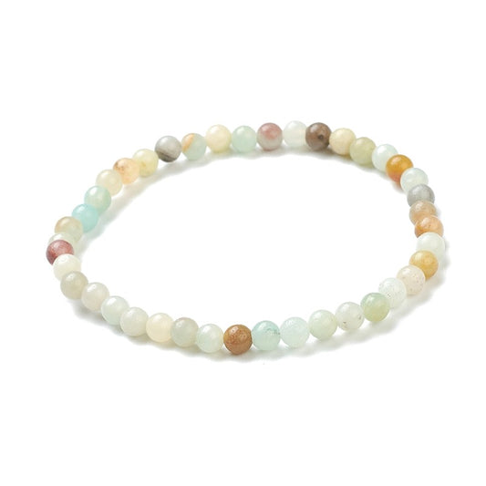 Pulsera para mujer - cuentas de amazonita natural 4 mm