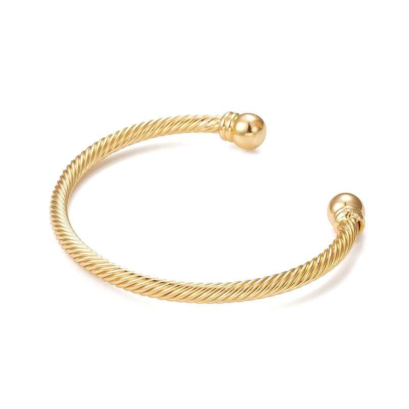 Women's Bracelet - Twisted Cuff Bangle