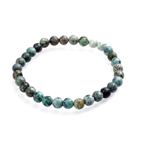 Bracelet pour homme ou femme pierres naturelles jaspe turquoise 8 mm