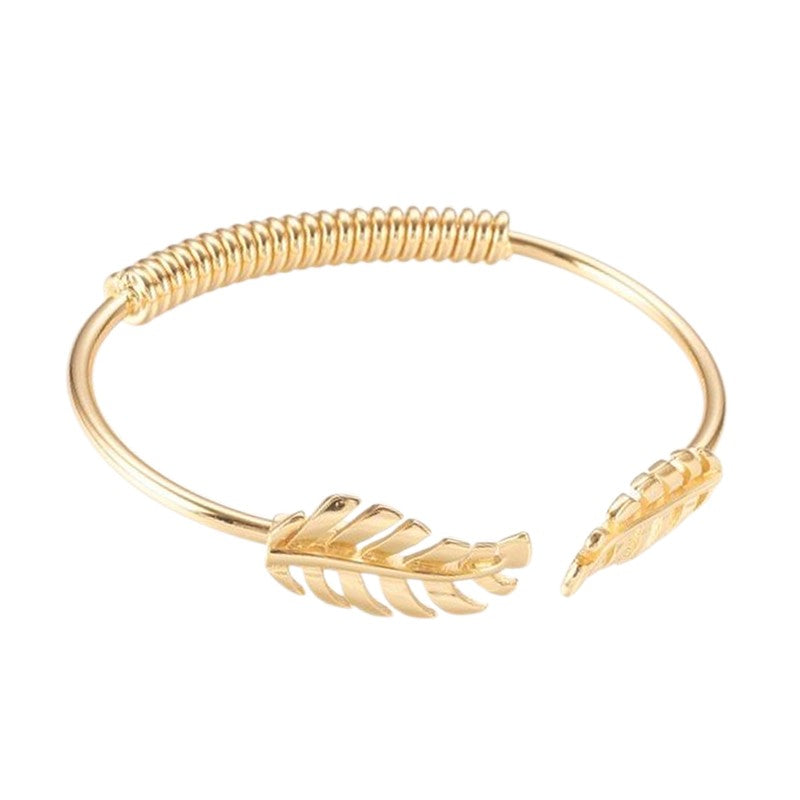 Bracelet pour femme - jonc feuille