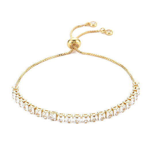 Pulsera de mujer - línea deslizante de strass