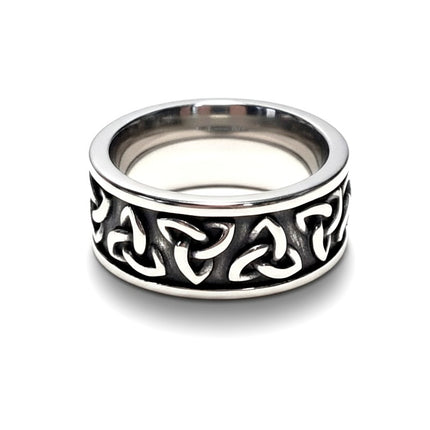 Bague acier inoxydable motif tribal